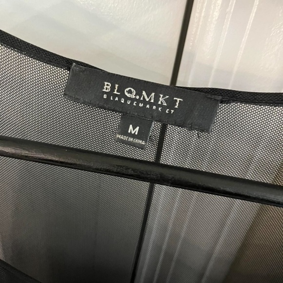 ♠️ Black Sheer Long Sleeve Cocktail Bodycon Dress , Size: M - Picture 7 of 9